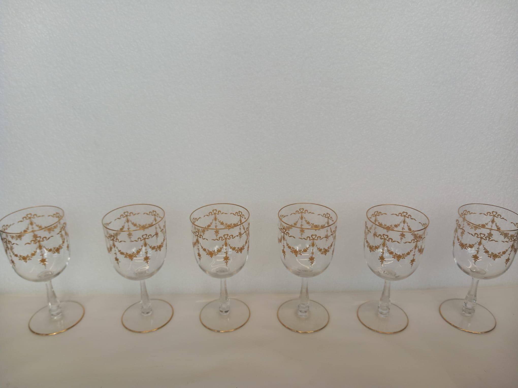 Set of Saint Louis crystal glasses In Good Condition For Sale In London, GB