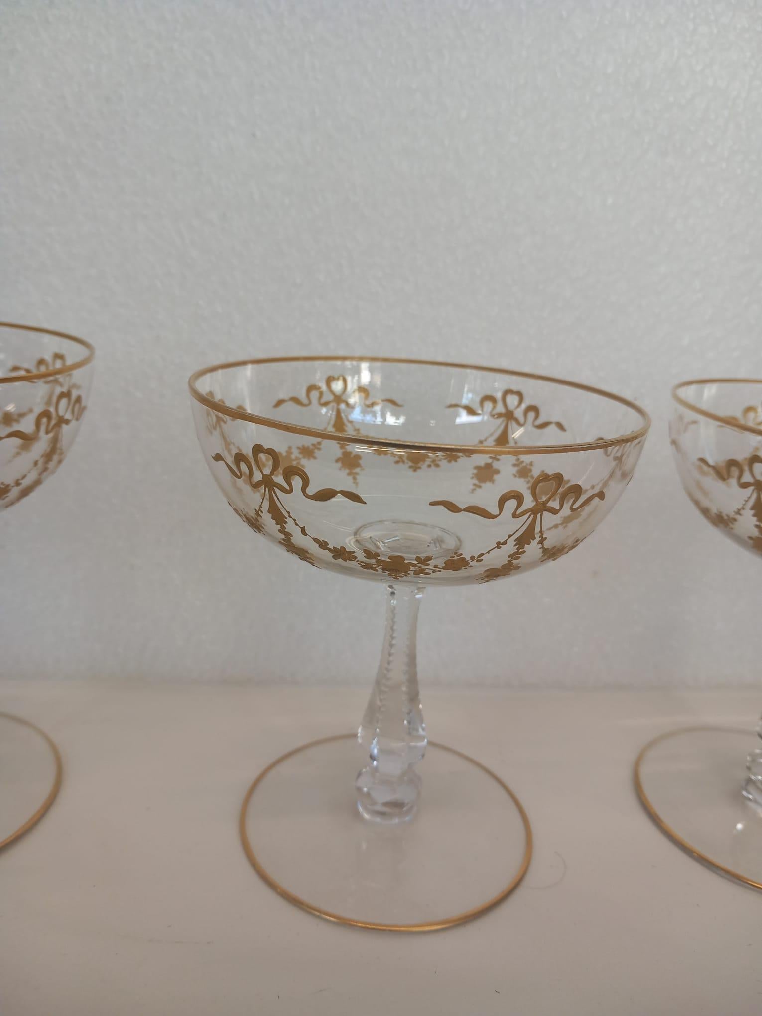Set of Saint Louis crystal glasses For Sale 2