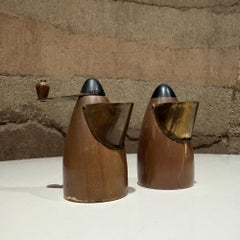 Set of Salt & Pepper Grinder From Japan Mid-Century Bull Nose