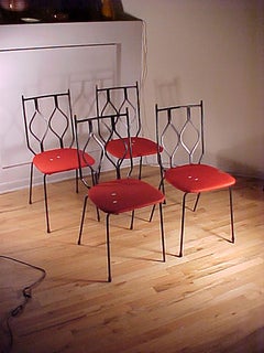 Set aus vier Salterini-Dinnerstühlen, Maurizio Tempestini zugeschrieben