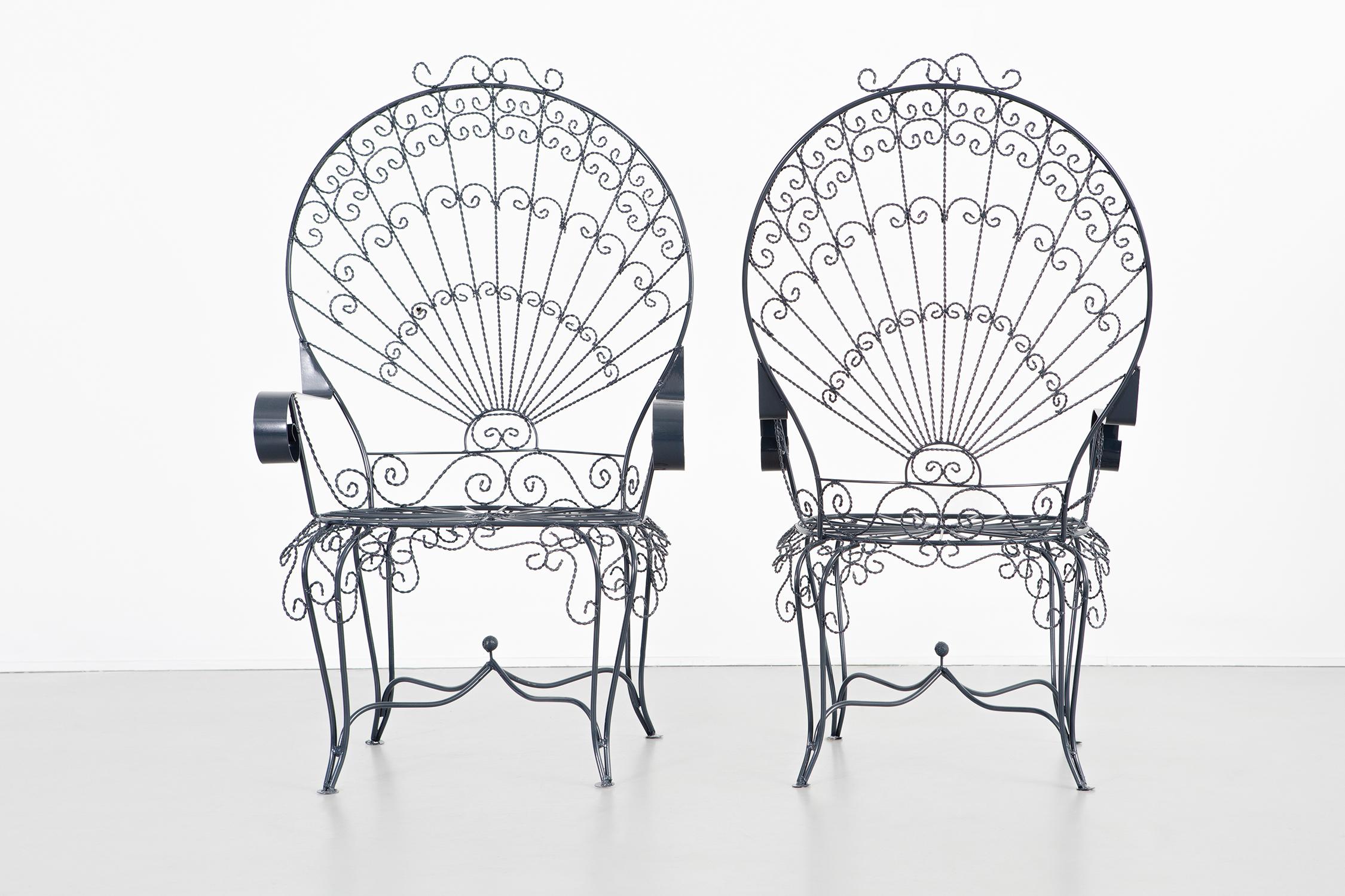 Mid-Century Modern Set of Salterini Peacock Chairs