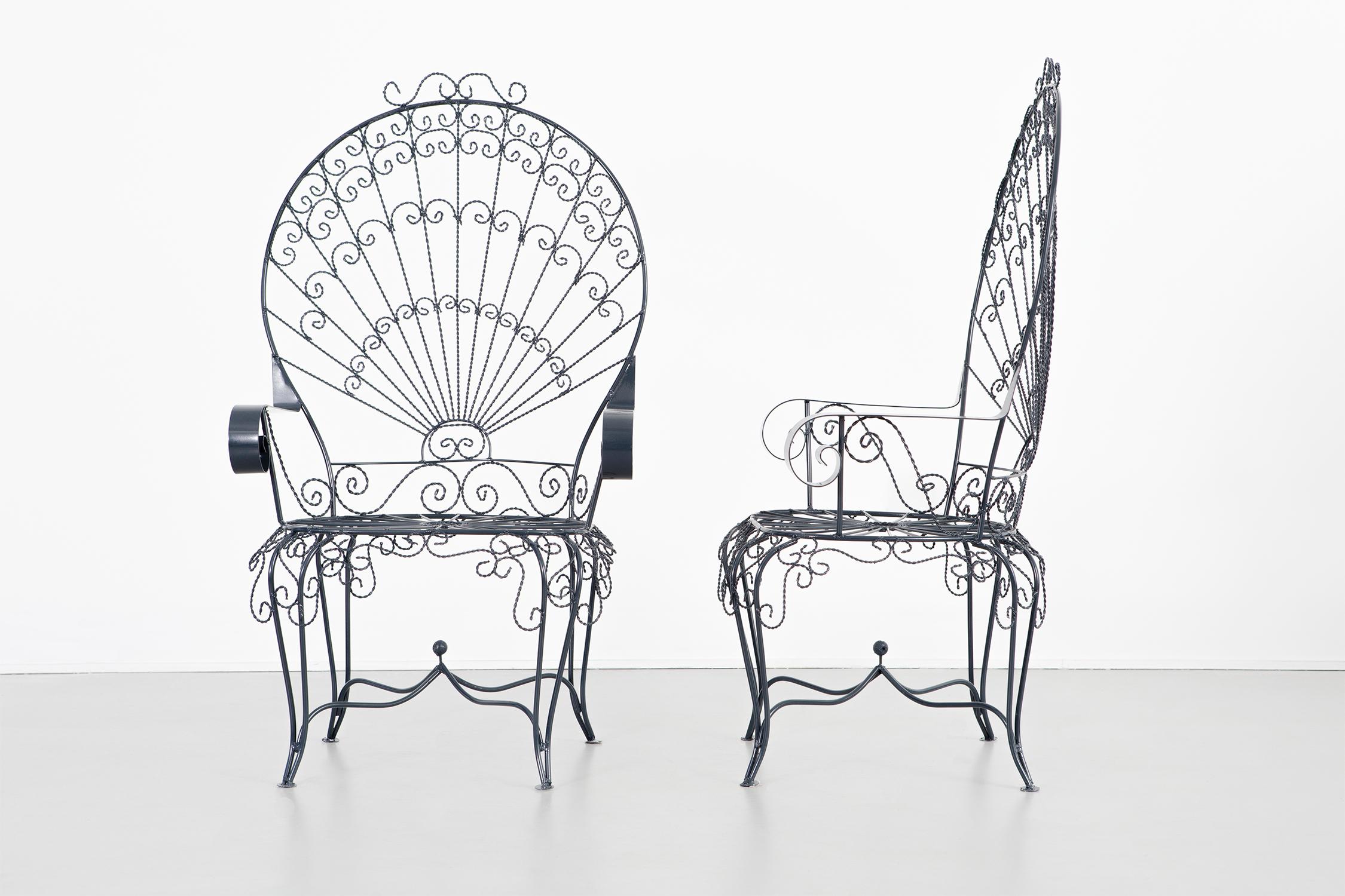 American Set of Salterini Peacock Chairs