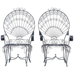 Vintage Set of Salterini Peacock Chairs