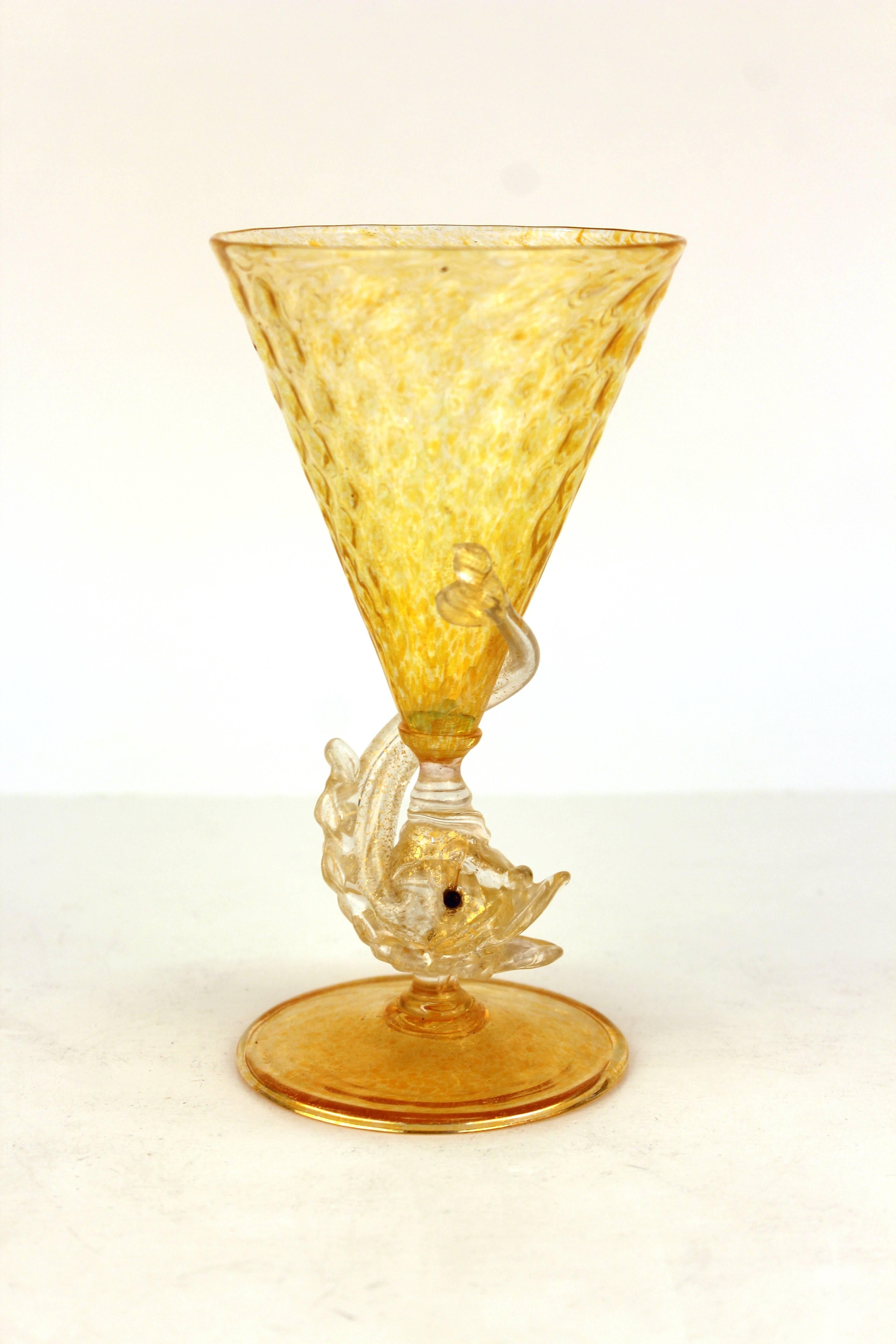 20th Century Set of Salviati Glassware with Fish Motif