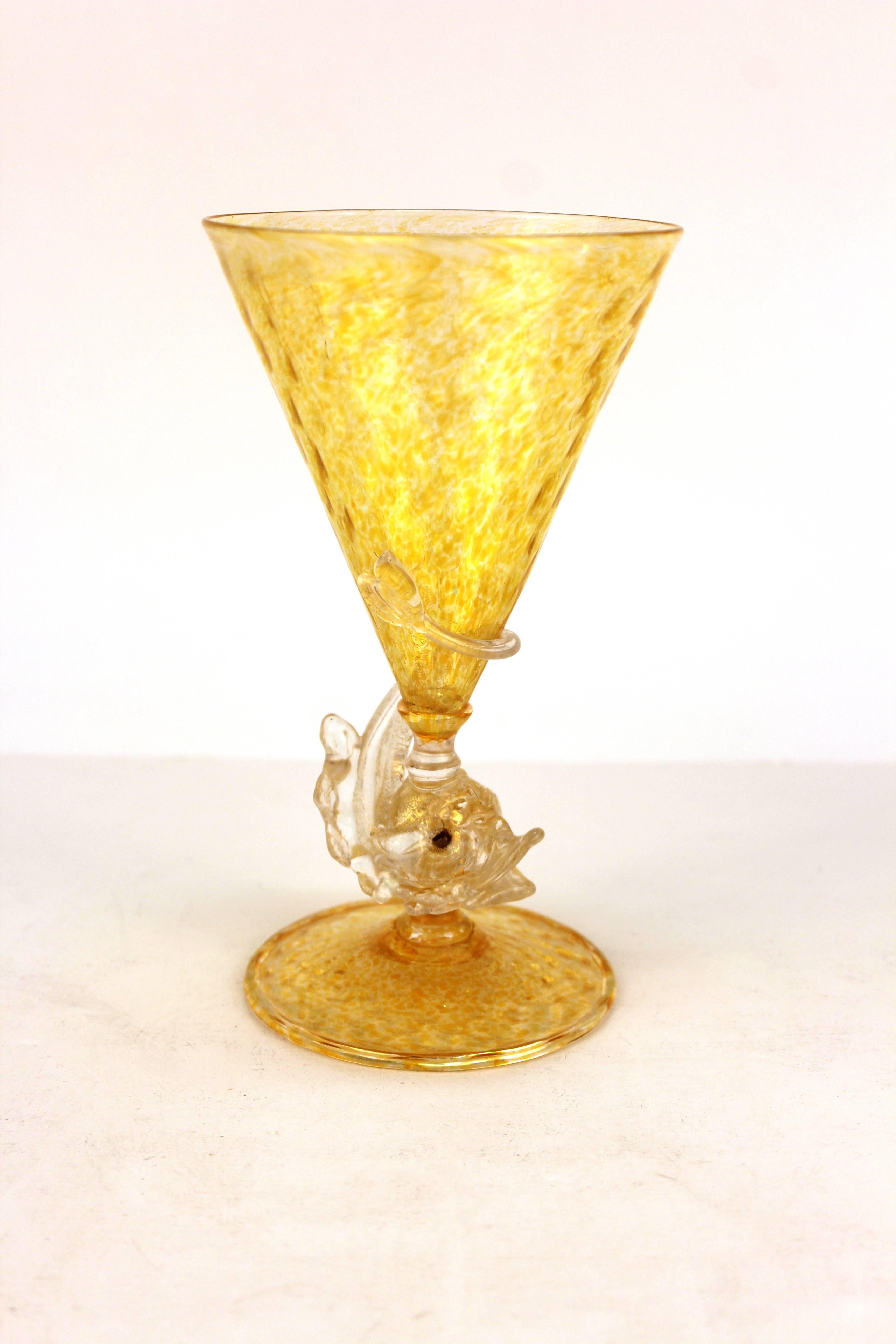 Set of Salviati Glassware with Fish Motif 1