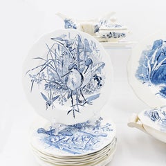 Set aus Sarguemine-Fayence-Tischgeschirr