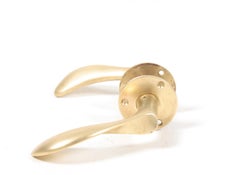 Set of SAS Hotel Midcentury Door Handles in Solid Brass by Arne Jacobsen