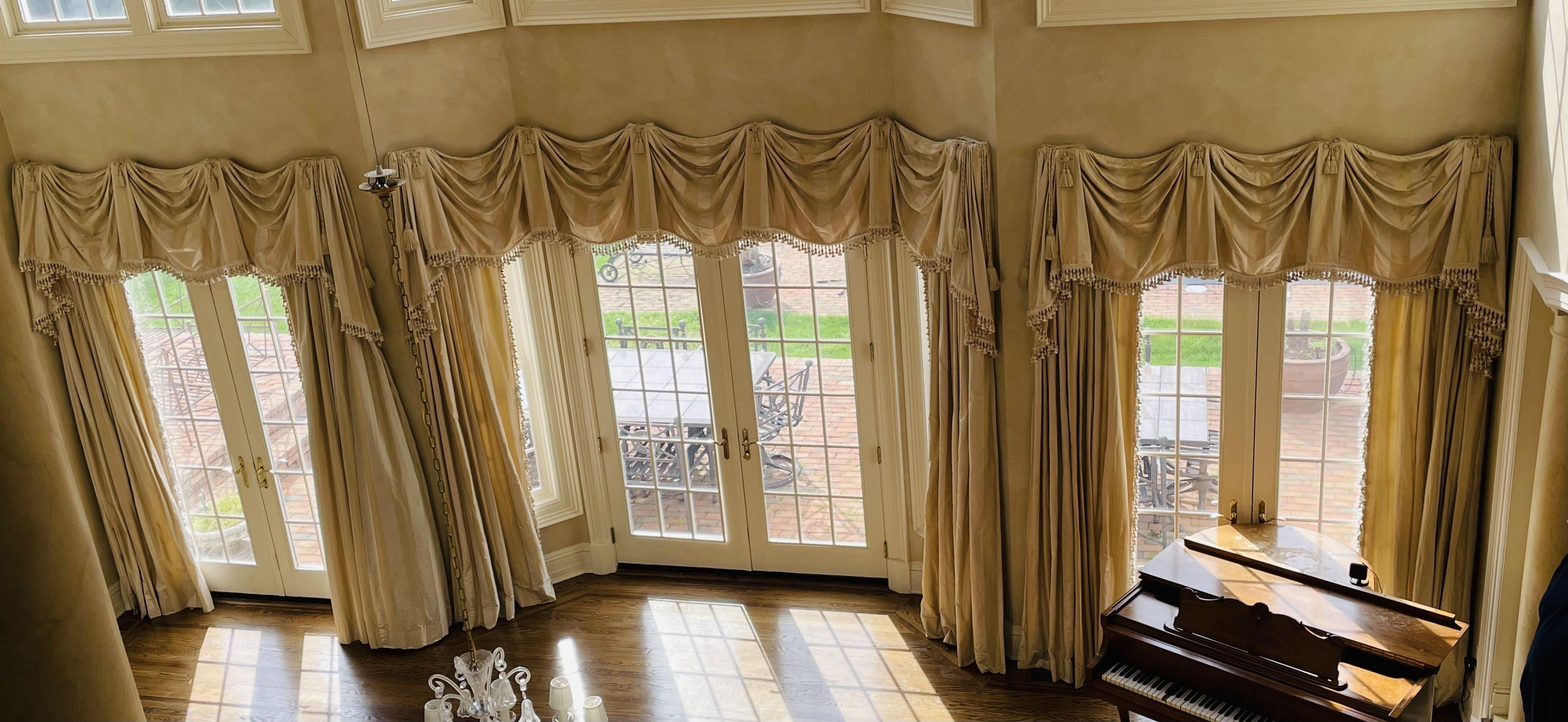 Set of Scalamandre Drapes, Curtains or Window Treatments, Linen 1