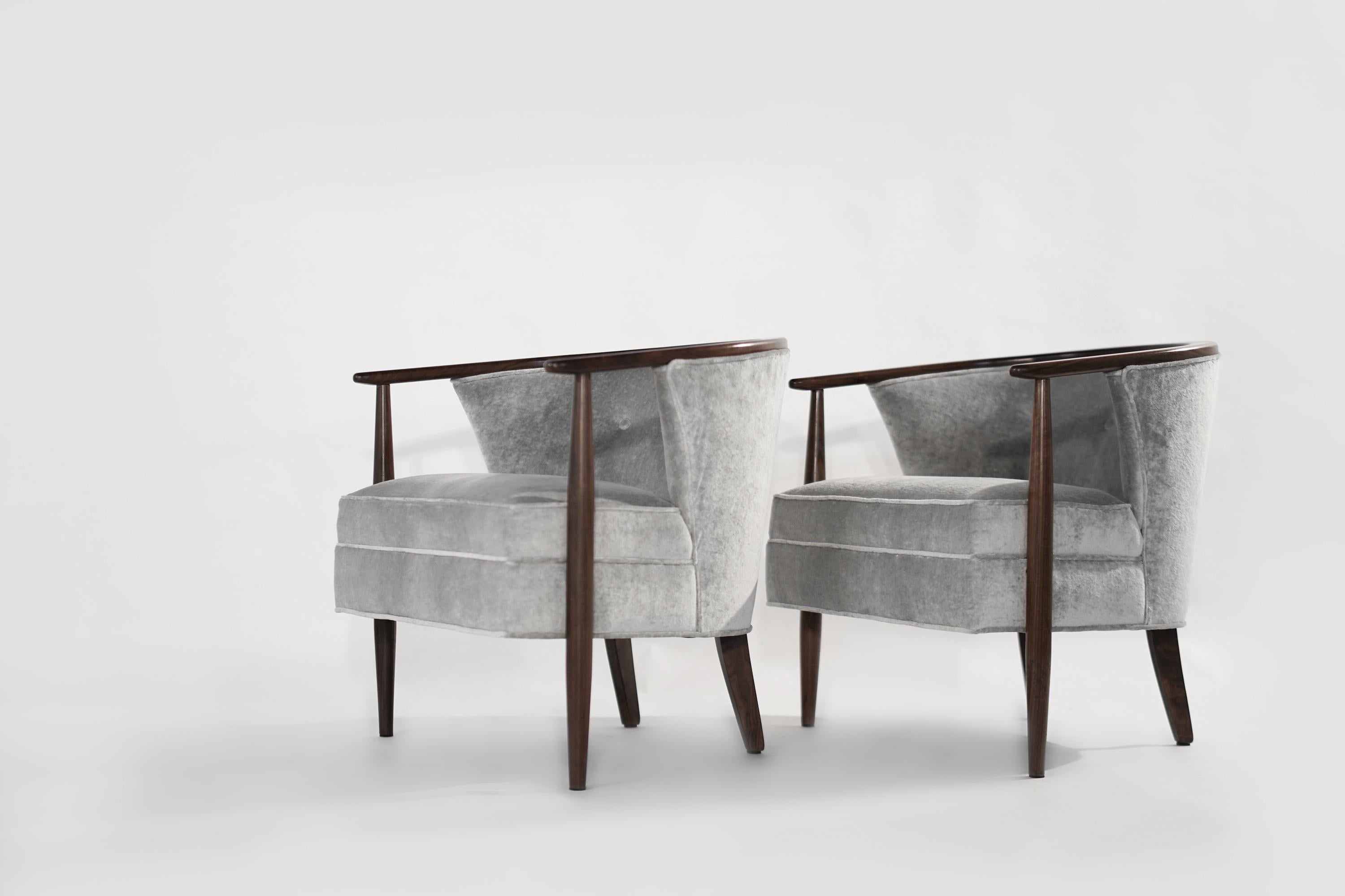 20th Century Set of Scandinavian Modern Barrel Lounge Chairs, 1950s