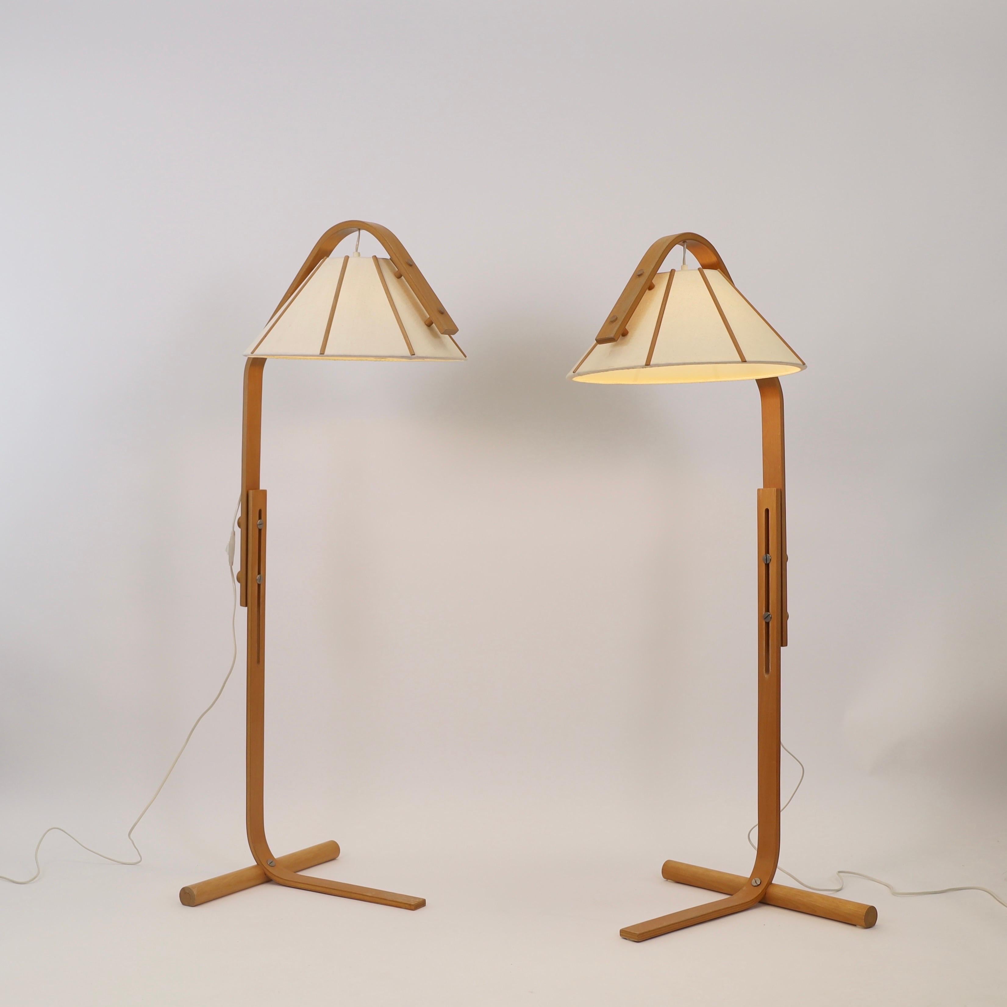 Danese Set di lampade da terra The Modern Scandinavian di Jan Wickelgren, anni '70, Svezia in vendita