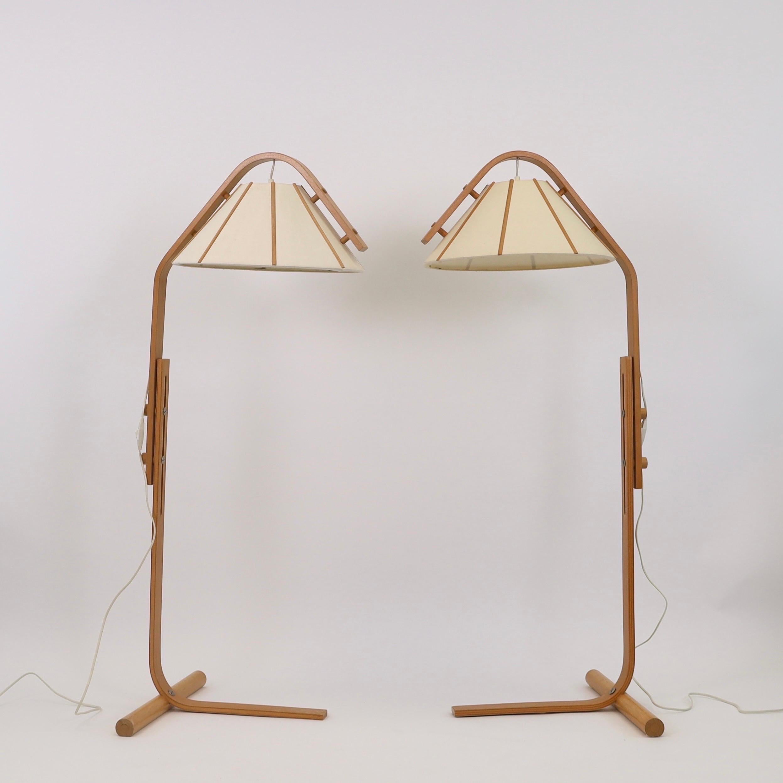 Set di lampade da terra The Modern Scandinavian di Jan Wickelgren, anni '70, Svezia in vendita 1