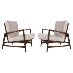 Set of Scandinavian Modern Reclining Lounge Chairs