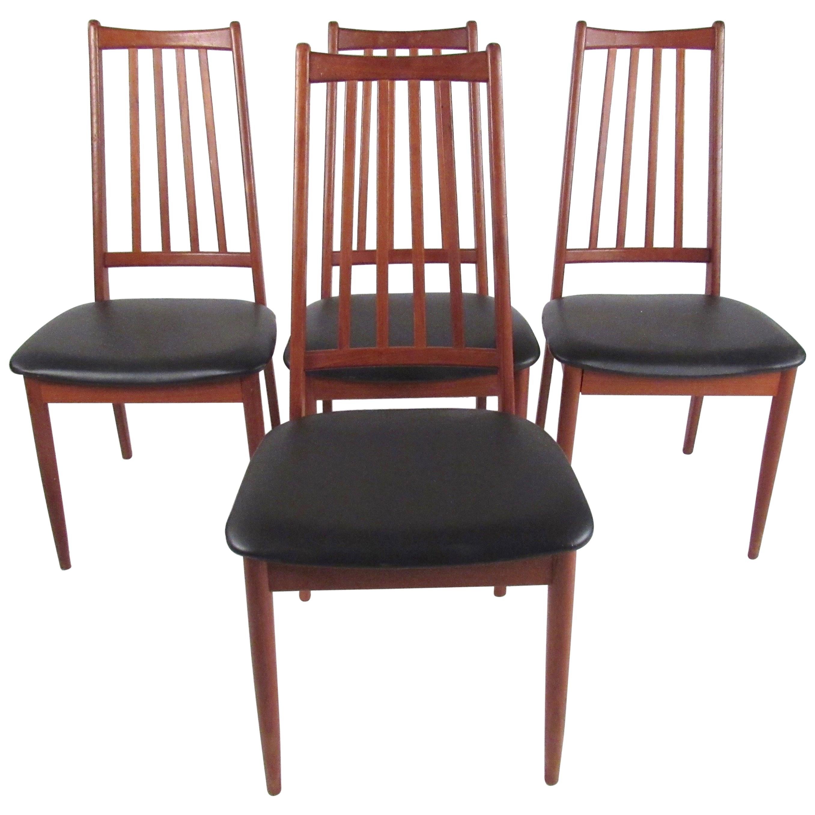 Set of Scandinavian Modern Teak Dining Chairs