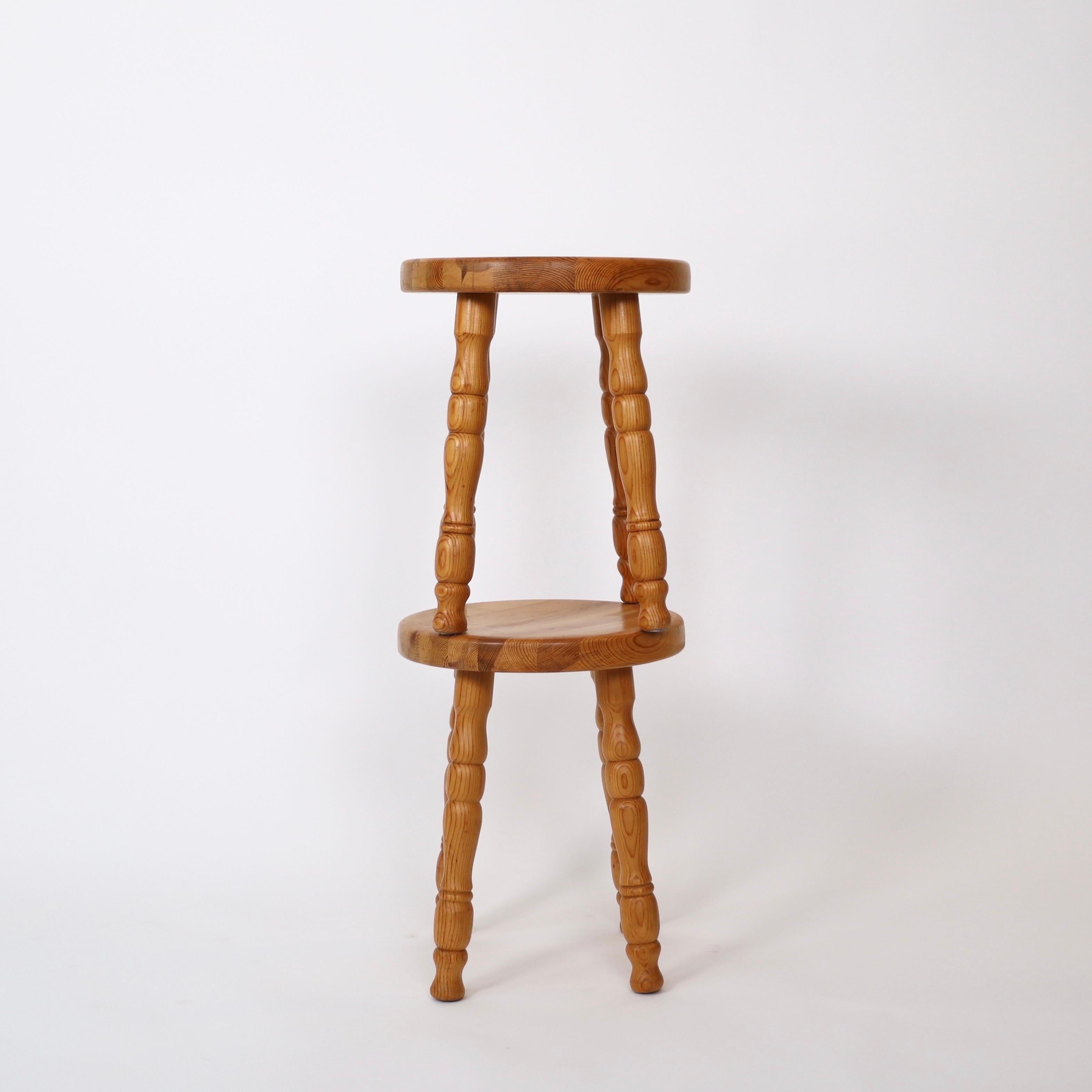 Fin du 20e siècle Ensemble de tabourets scandinaves en pin, Suède, 1970 en vente