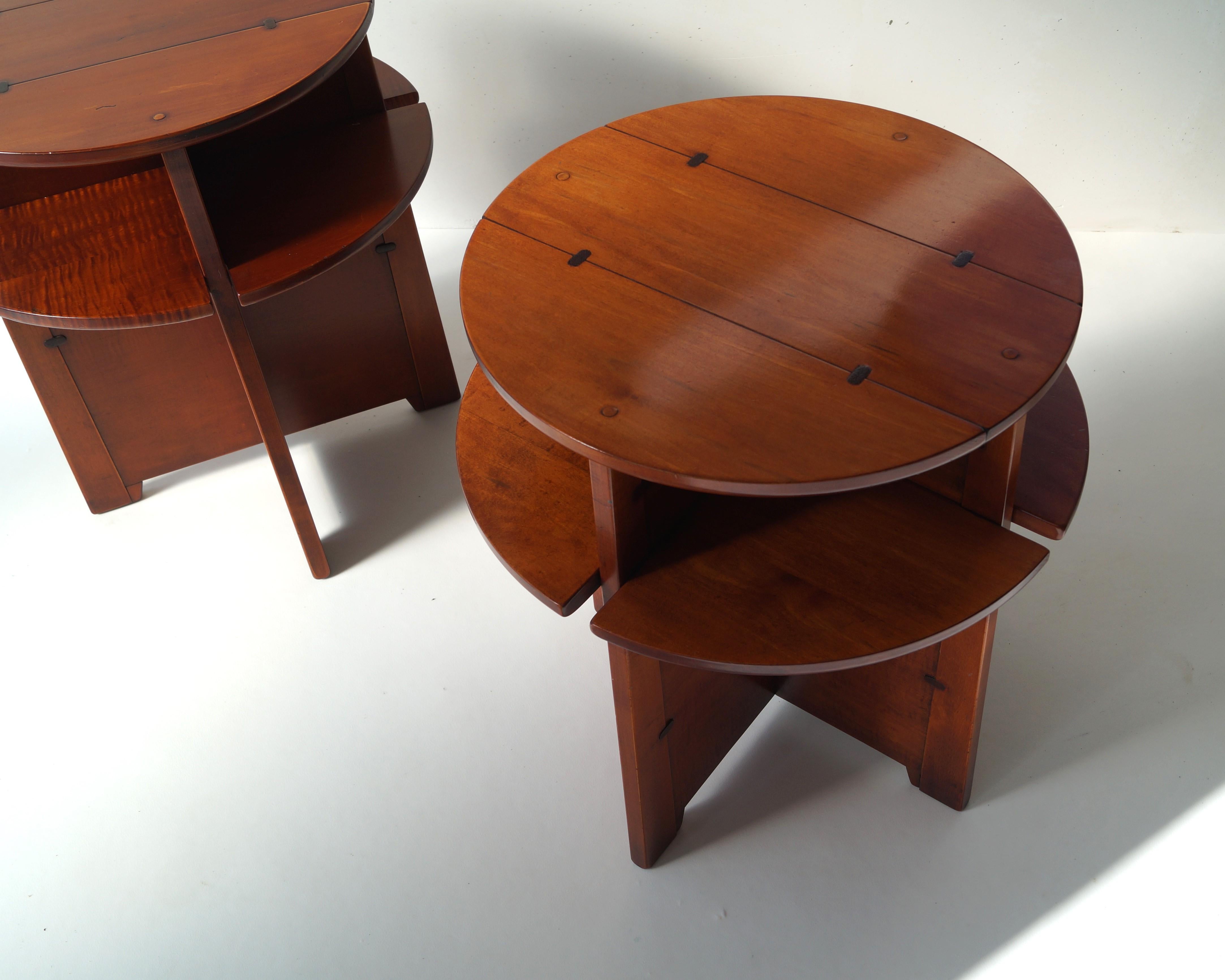 Cherry Set of Schuitema Shaker series side tables, 1980s For Sale