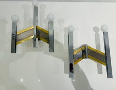 Set von Sciolari 1960 Space Age Italienischen Wandleuchten aus der Mitte des Jahrhunderts