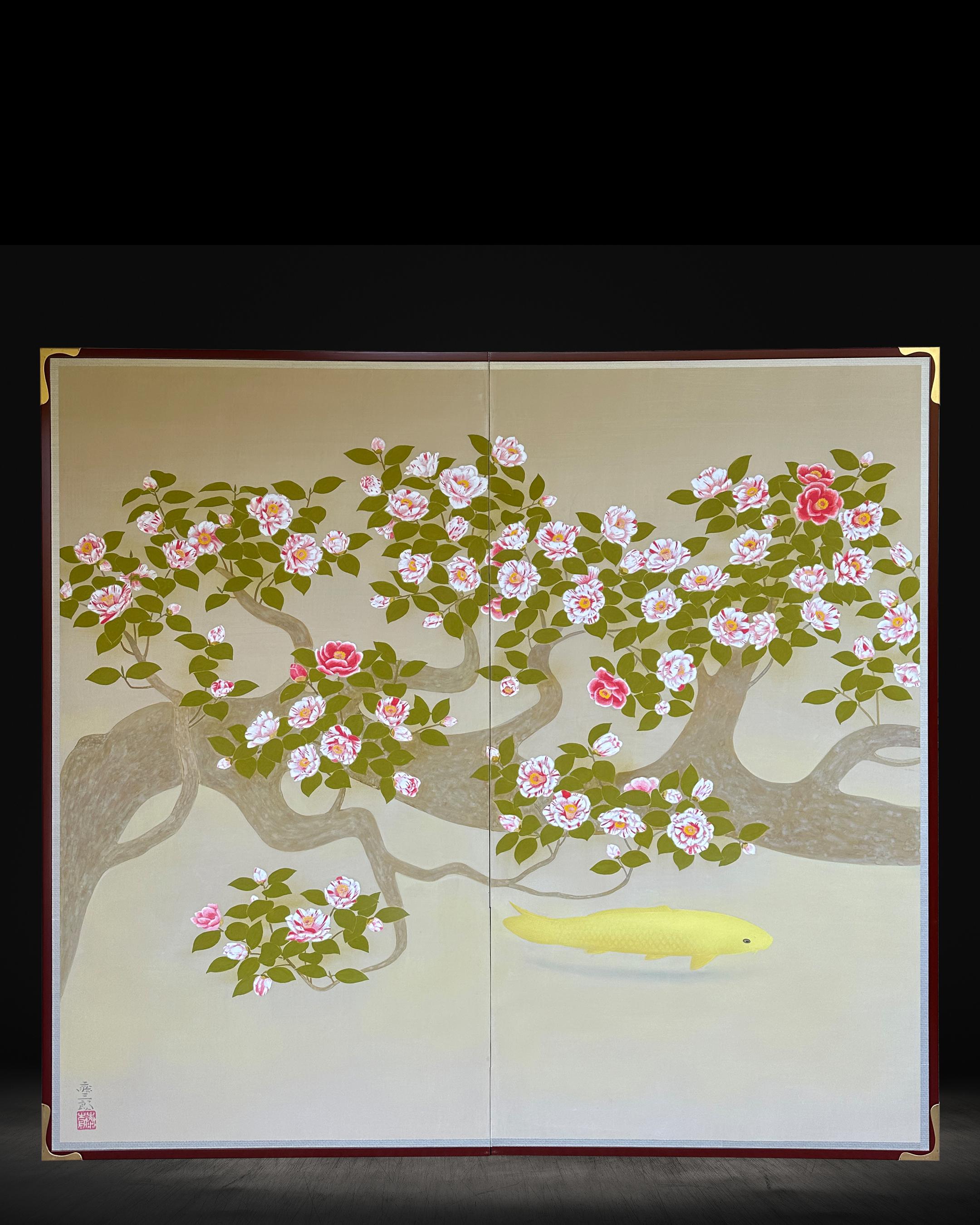 Set di  schermi dell'artista di Nitten Tozaburo Ohno (大野藤三郎) in vendita 6