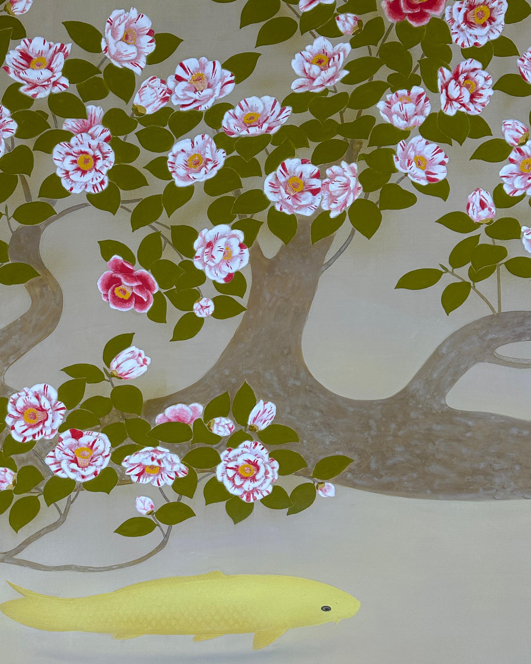 Showa Set di  schermi dell'artista di Nitten Tozaburo Ohno (大野藤三郎) in vendita
