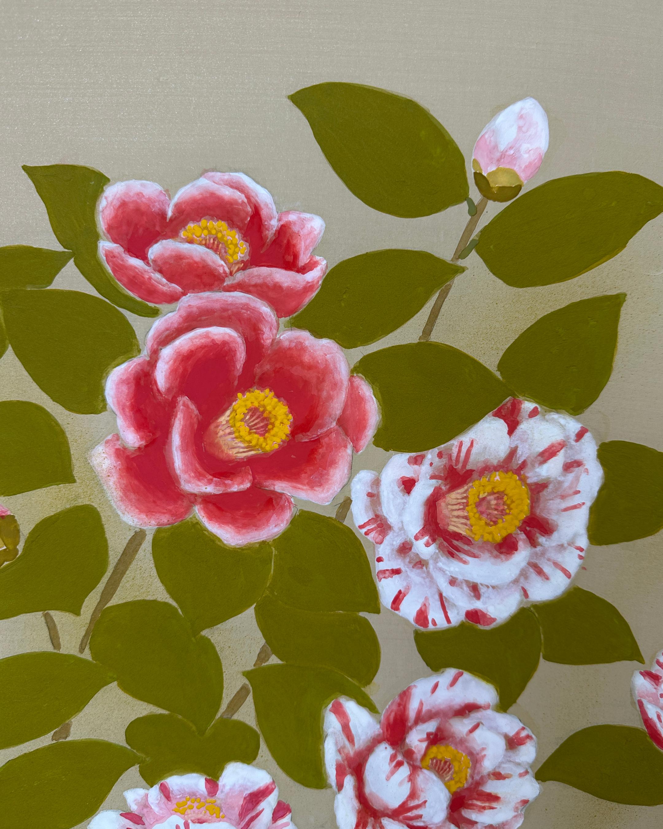 Giapponese Set di  schermi dell'artista di Nitten Tozaburo Ohno (大野藤三郎) in vendita