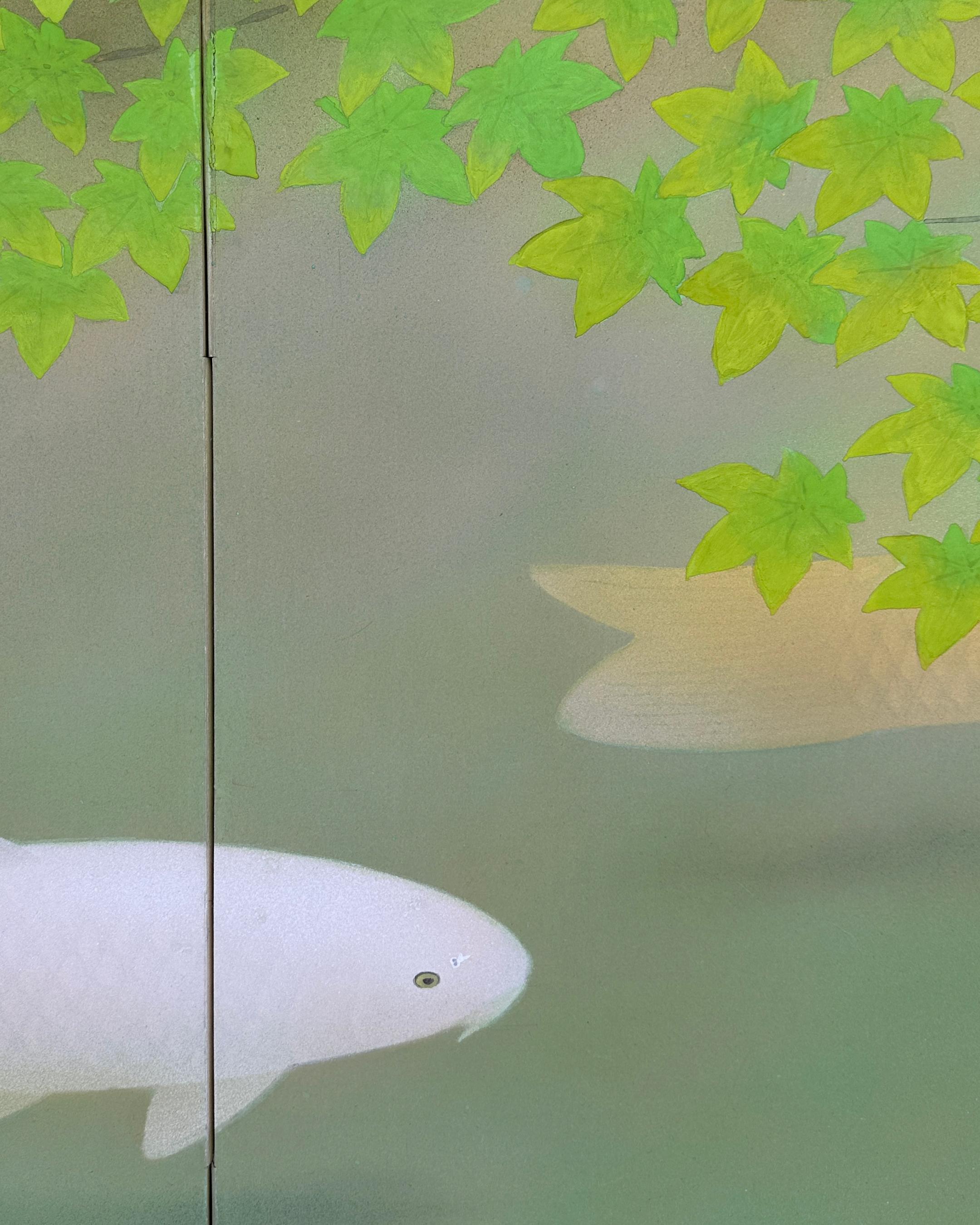 Legno Set of  screens by Nitten artist Tozaburo Ohno (大野藤三郎) in vendita
