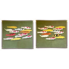 Set of  screens by Nitten artist Tozaburo Ohno (大野藤三郎)