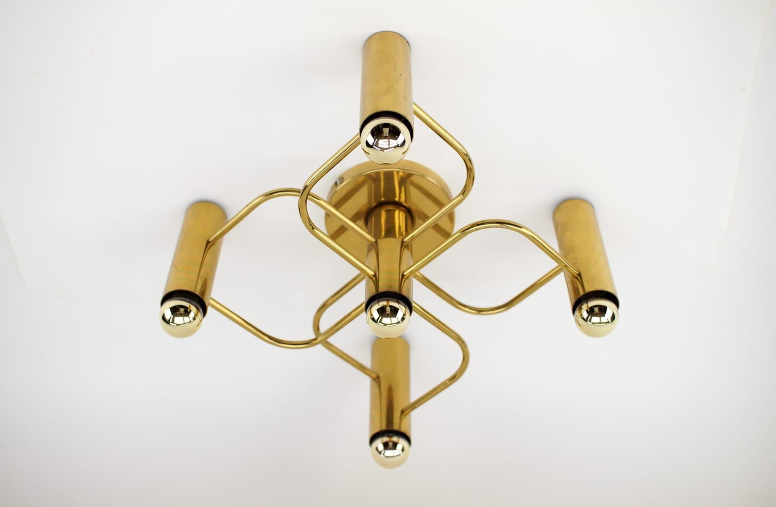 Metallo Set di lampadari scultorei a plafone e a parete di Leola, anni '60 in vendita