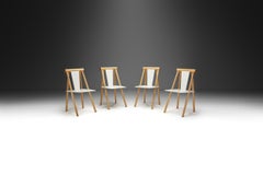 Set of Sculptural European Dining Chairs, Europe late 20th century
