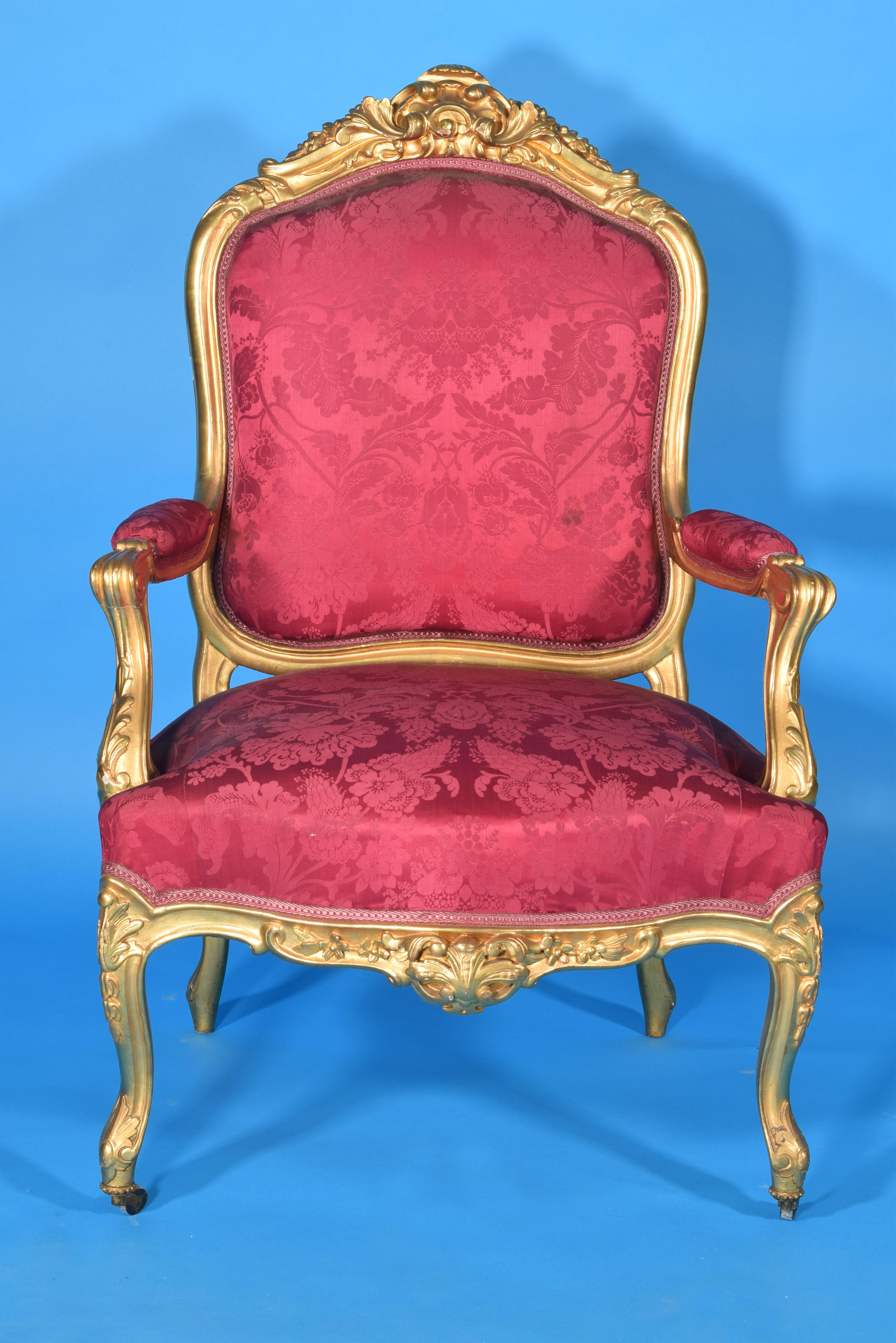 Other Set of Seats 'Chairs, Armchairs, Sofa', Wood, 19th Century