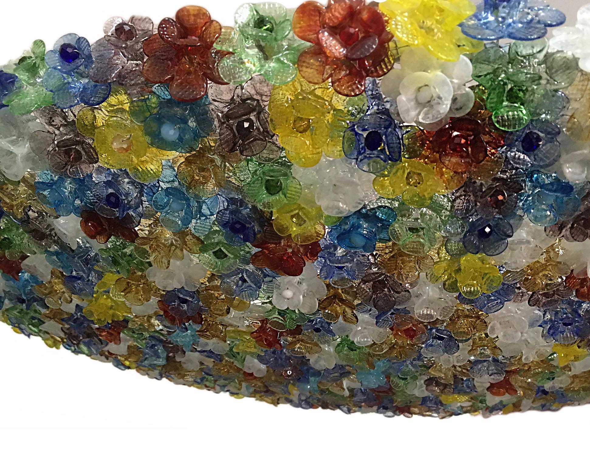Hand-Crafted Set of Murano Millefiori Light Fixtures, Sold Individually For Sale