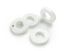 Ensemble de vaisselle de service en marbre blanc de Carrare incrusté de laiton, fabriquée à la main en Italie