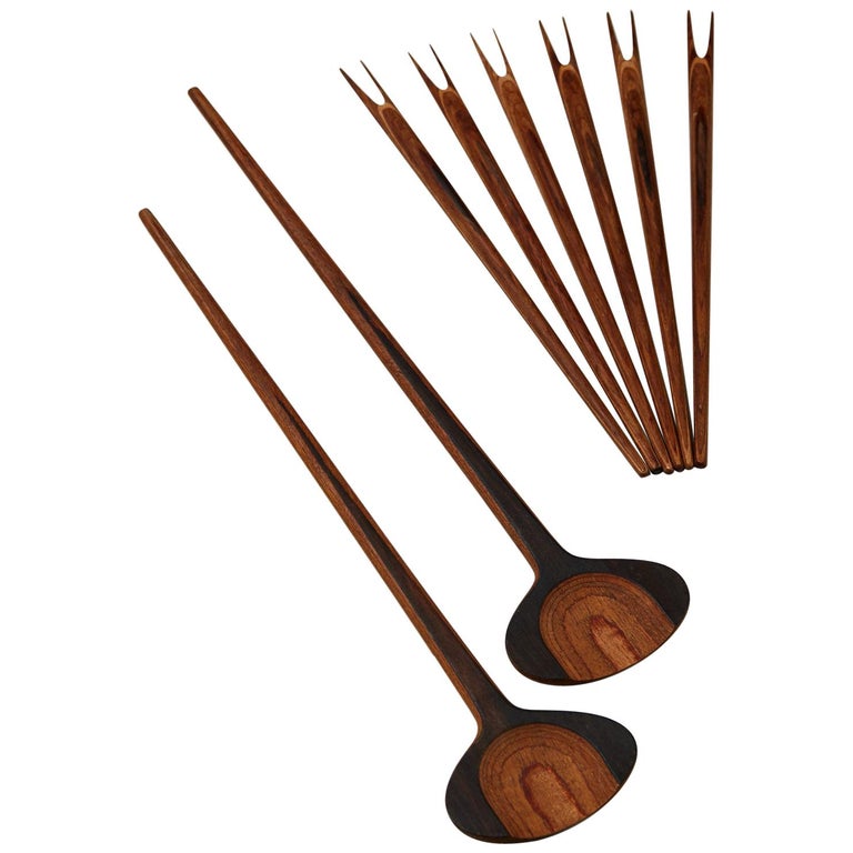 Set of Serving Cutlery Designed by Tapio Wirkkala, Finland, 1950s For