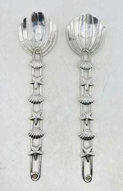 Set of Serving Utensils by Emilia Castillo, Starfish & Shells Collection, Mexico