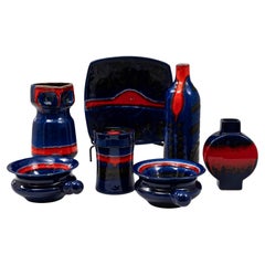 Set di sette decorazioni in ceramica tedesca degli anni 
60