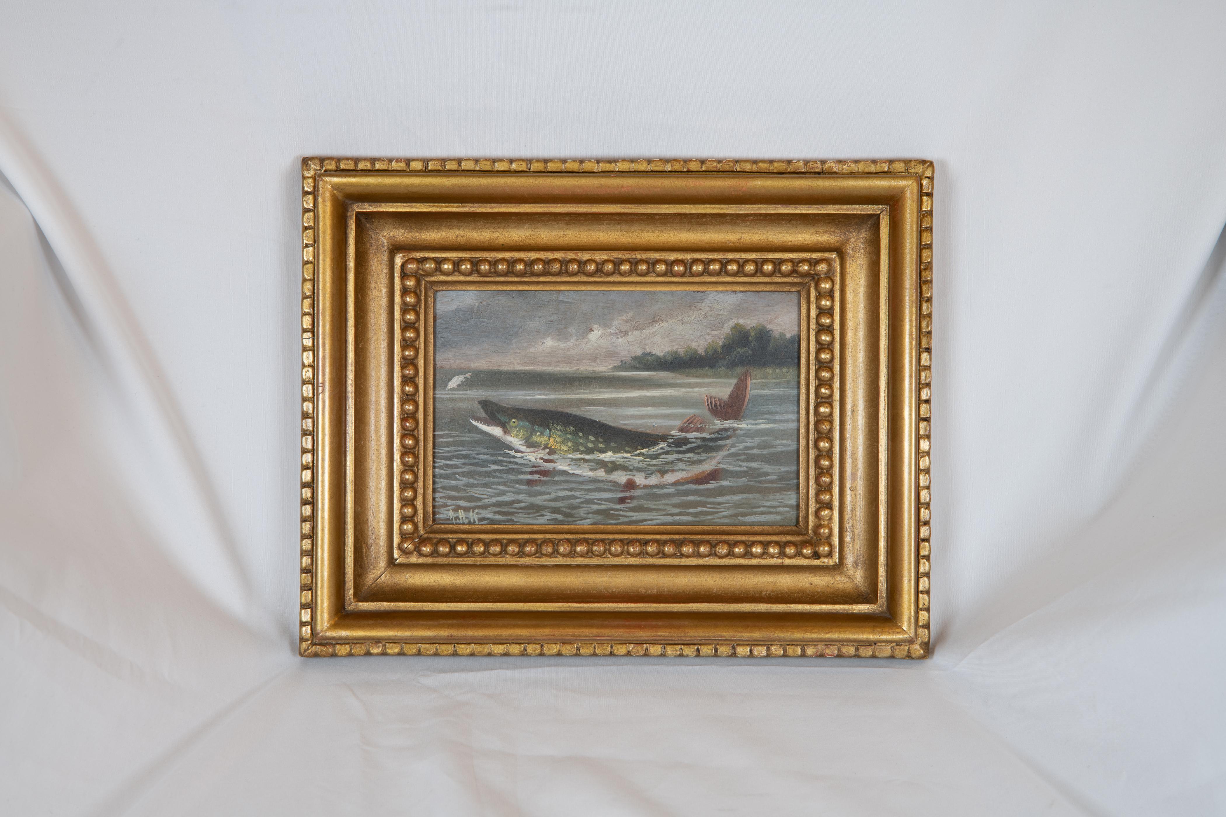Satz von sieben 19.  Fischgemälde auf Karton von Roland Knight aus dem Jahrhundert (1845-1914) im Angebot 8