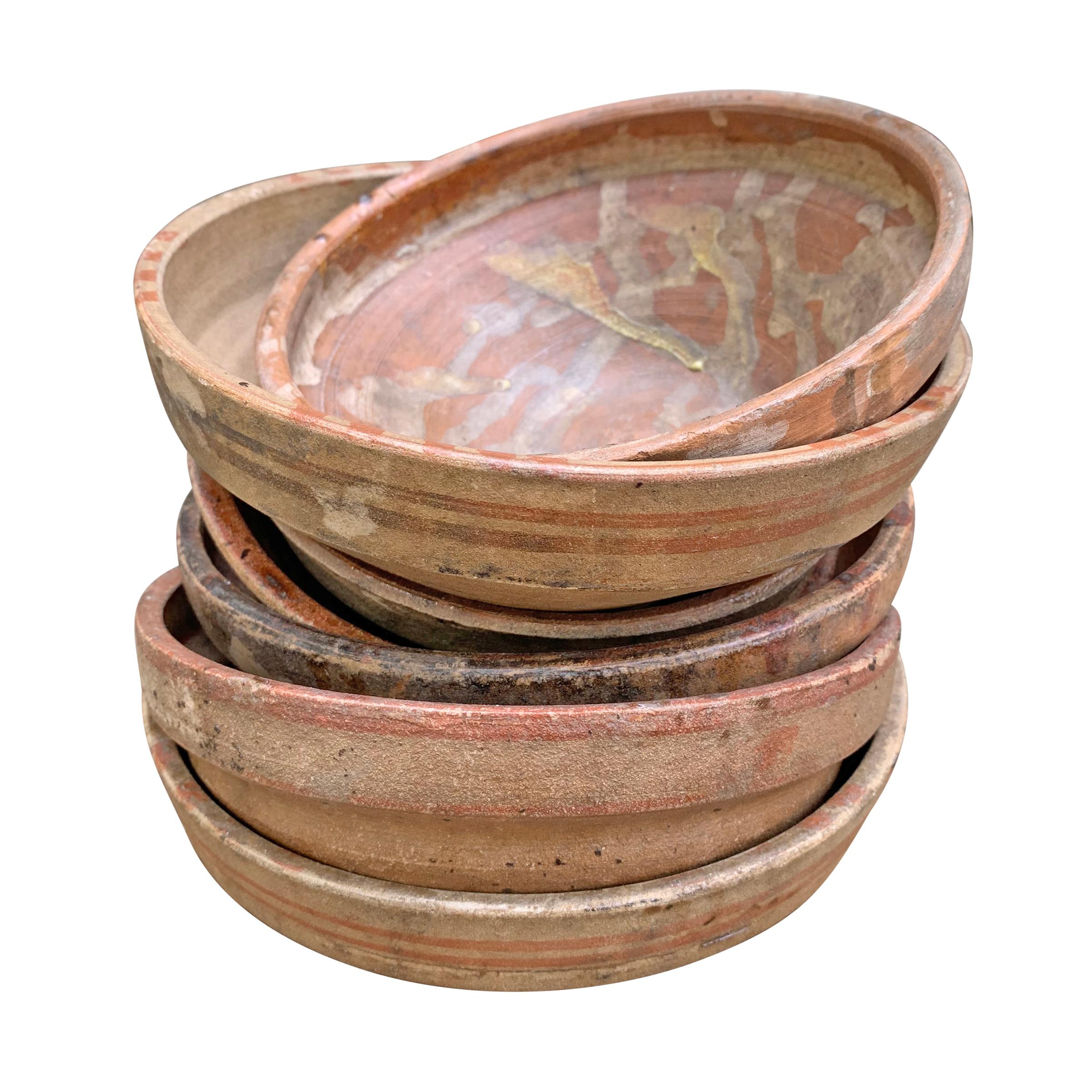 Set of Seven 19th Century Terracotta Bowls 4