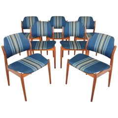 Set of Seven Arne Vodder Model 62S Danish Modern Dining Chairs in Teak