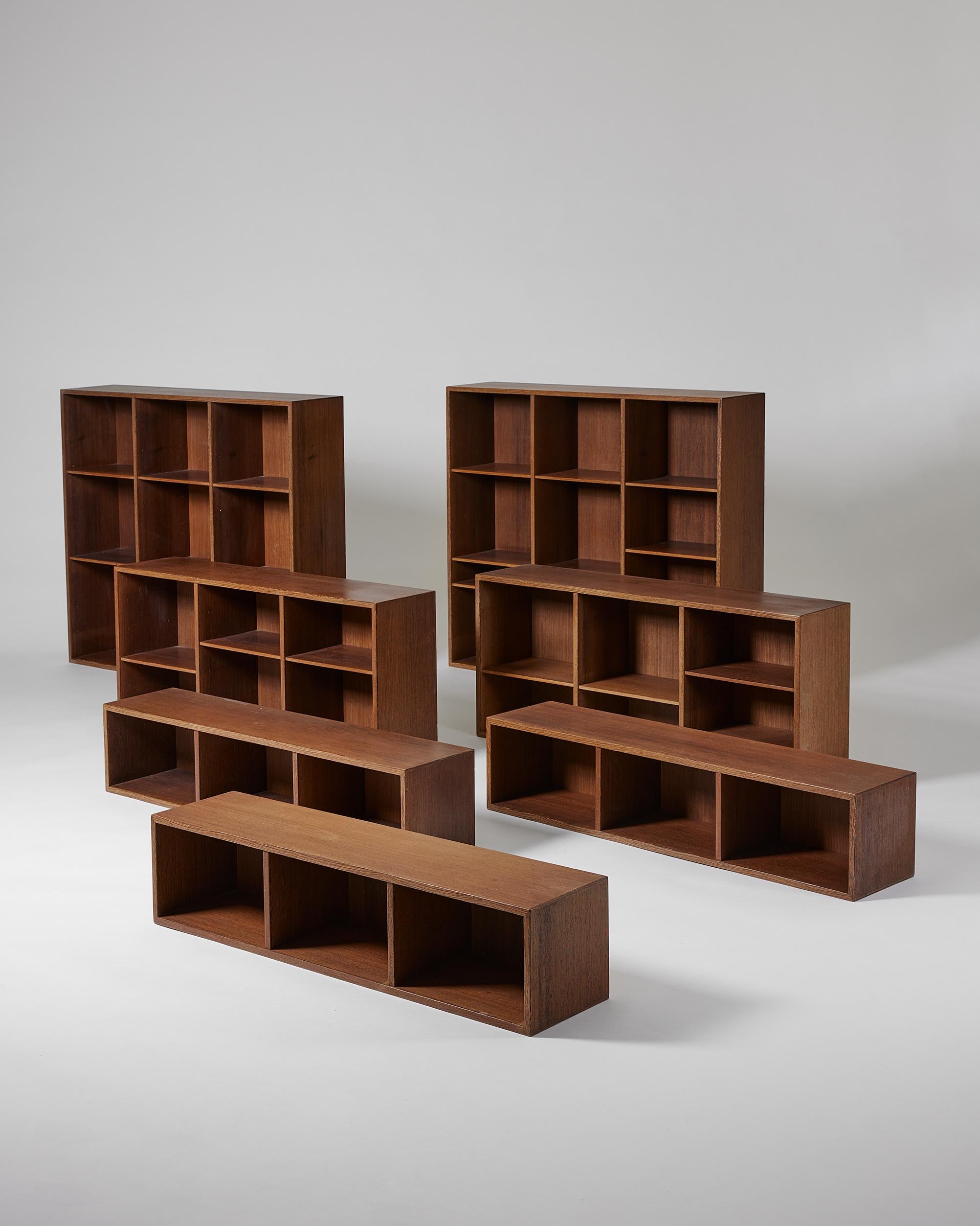 20th Century Set of seven bookshelves model 24 designed by Erik Wörts