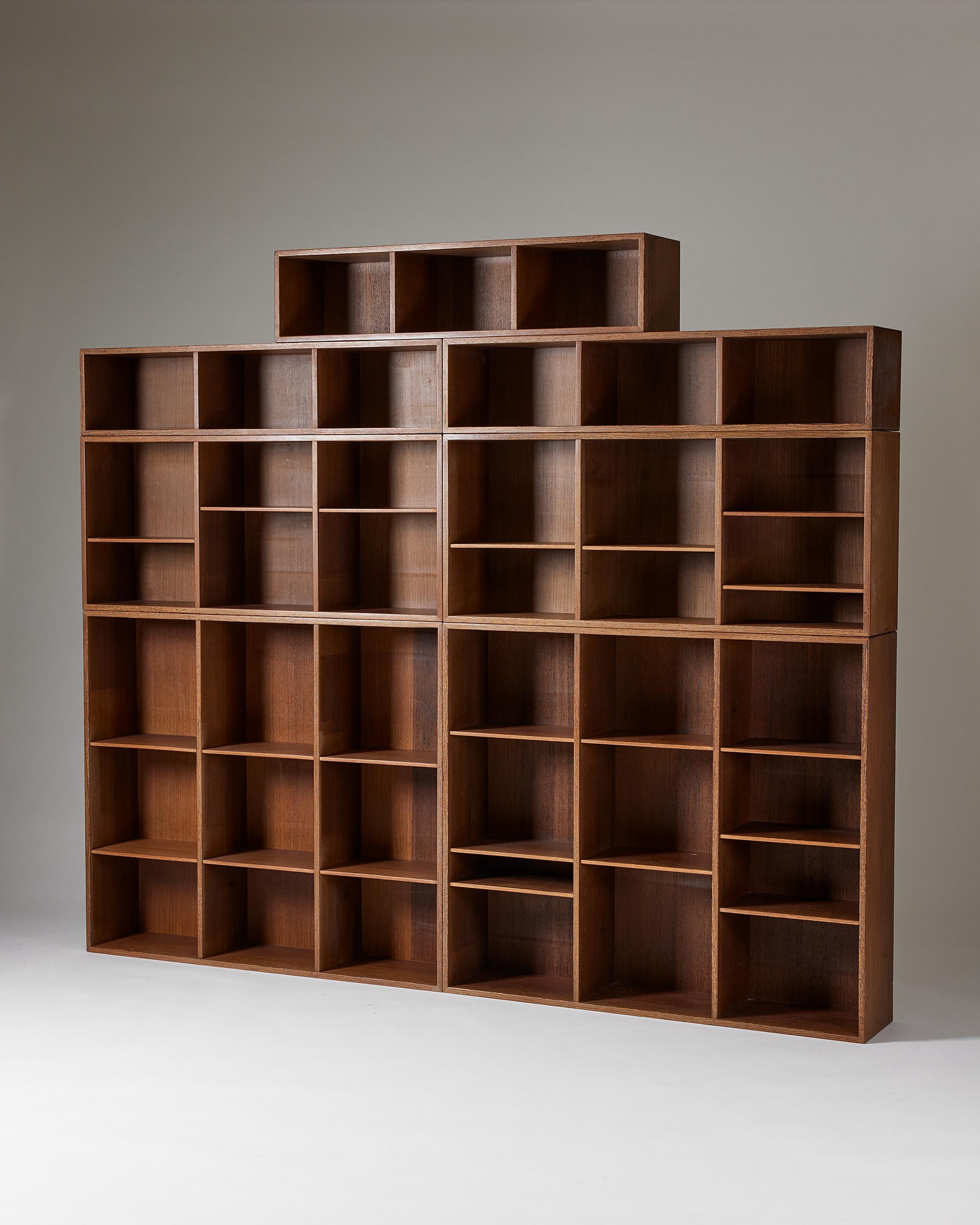 Set of seven bookshelves model 24 designed by Erik Wörts 2
