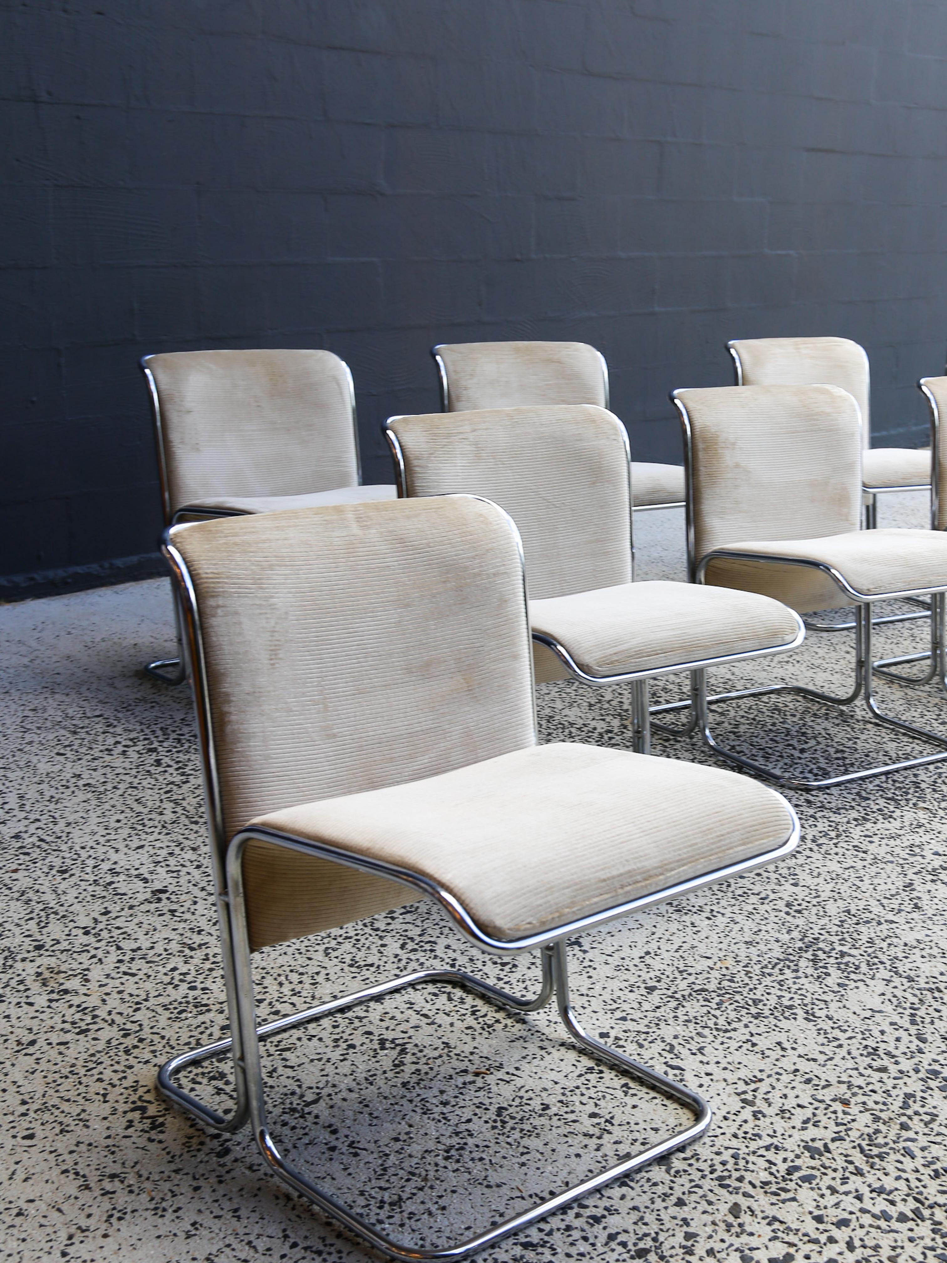 Mid-Century moderno Set di sette sedie da pranzo Calla di Antonio Ari Colombo per Arflex anni '70 in vendita