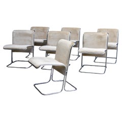 Conjunto de siete sillas de comedor Calla de Antonio Ari Colombo para Arflex Años 70