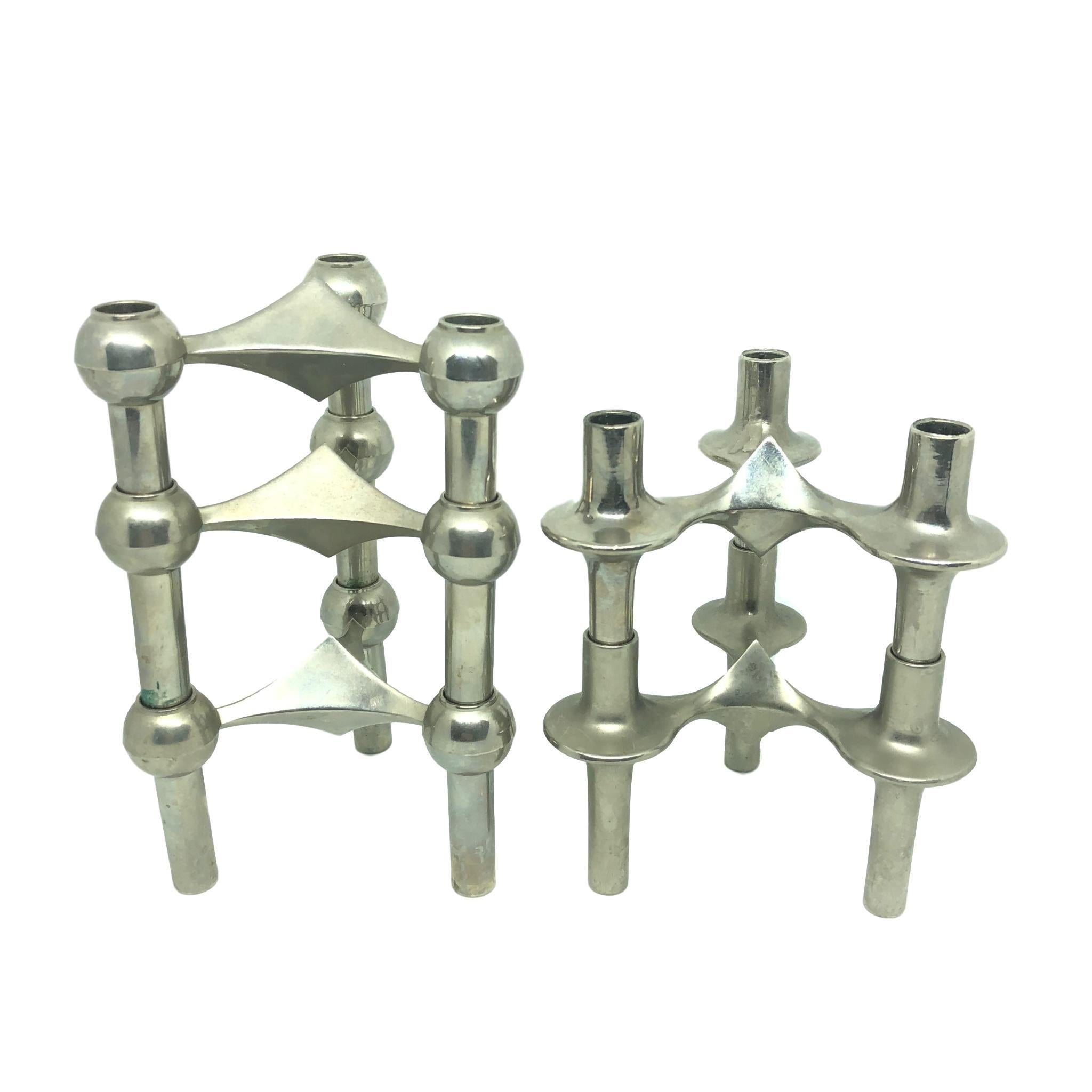 Set of Seven Candleholders by Nagel and Stoffi, German, 1970s For Sale 3