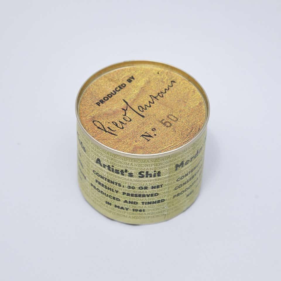 Mid-Century Modern Set of Seven Cans of Artist's Shit After Piero Manzoni