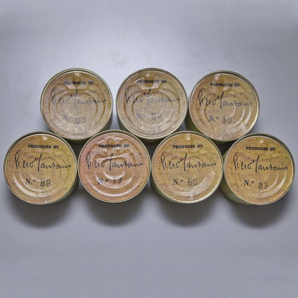 Italian Set of Seven Cans of Artist's Shit After Piero Manzoni