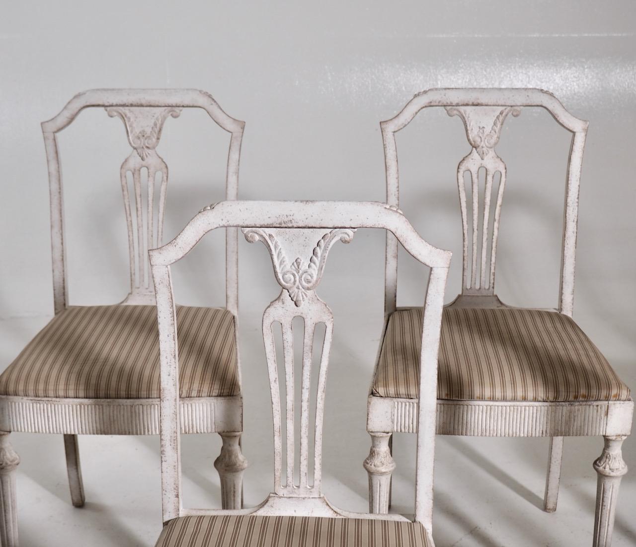 Set of seven chairs, Gustavian style, 20th Century