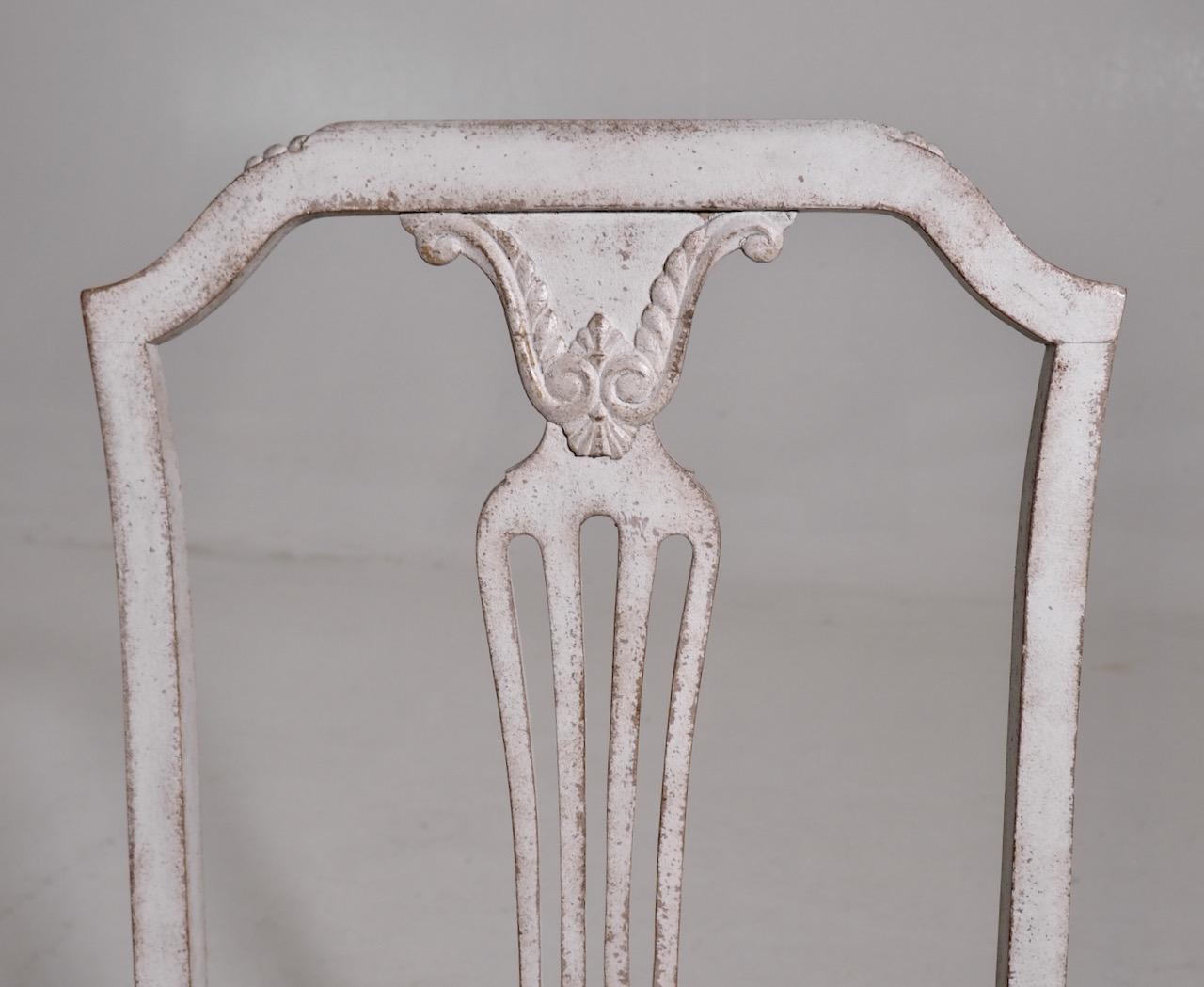 20th Century Set of seven chairs, Gustavian style, 20th C. For Sale