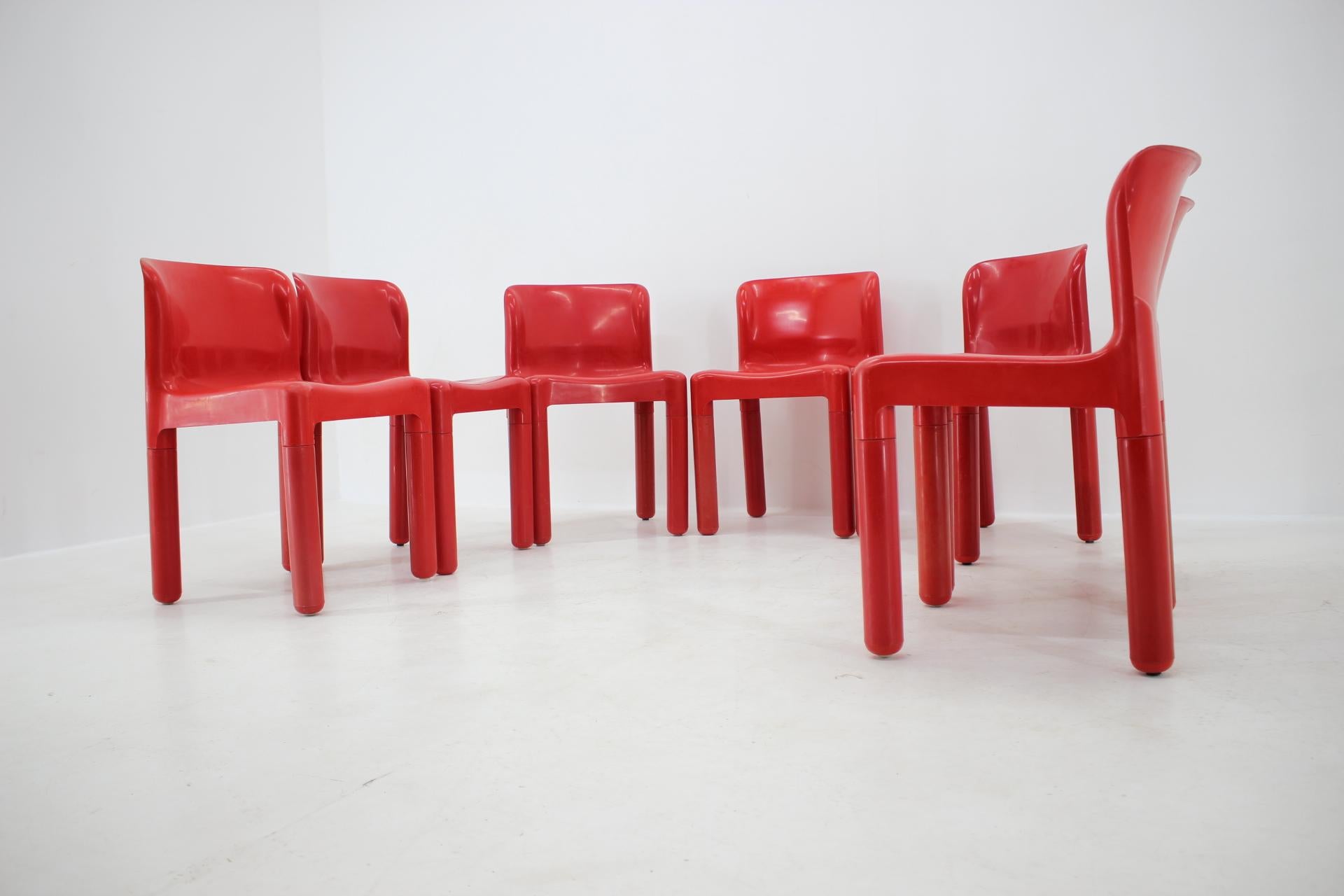 Set of Seven Chairs Kartell Designed by Carlo Bartoli, Italy, 1980s 2