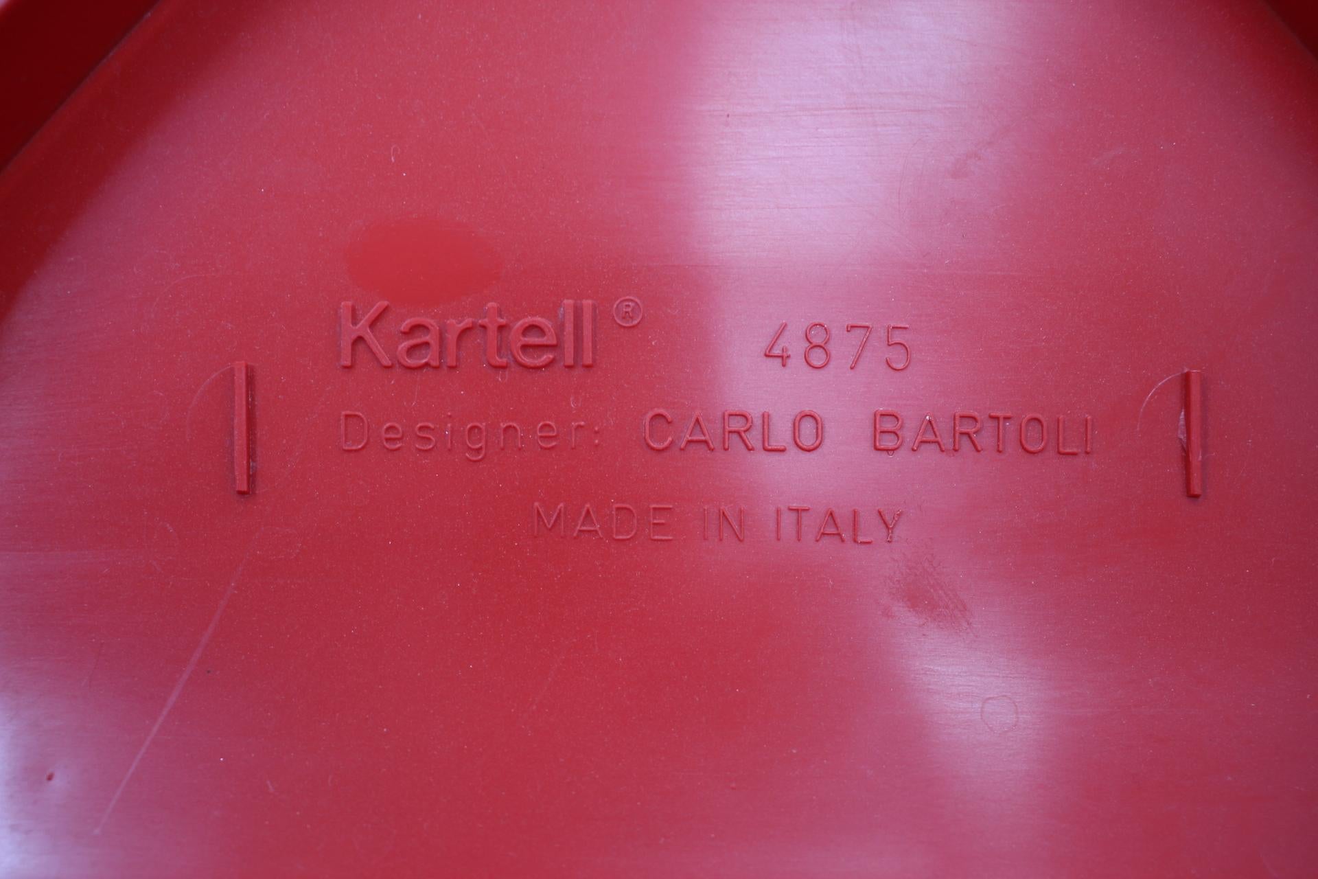 Set of Seven Chairs Kartell Designed by Carlo Bartoli, Italy, 1980s 3