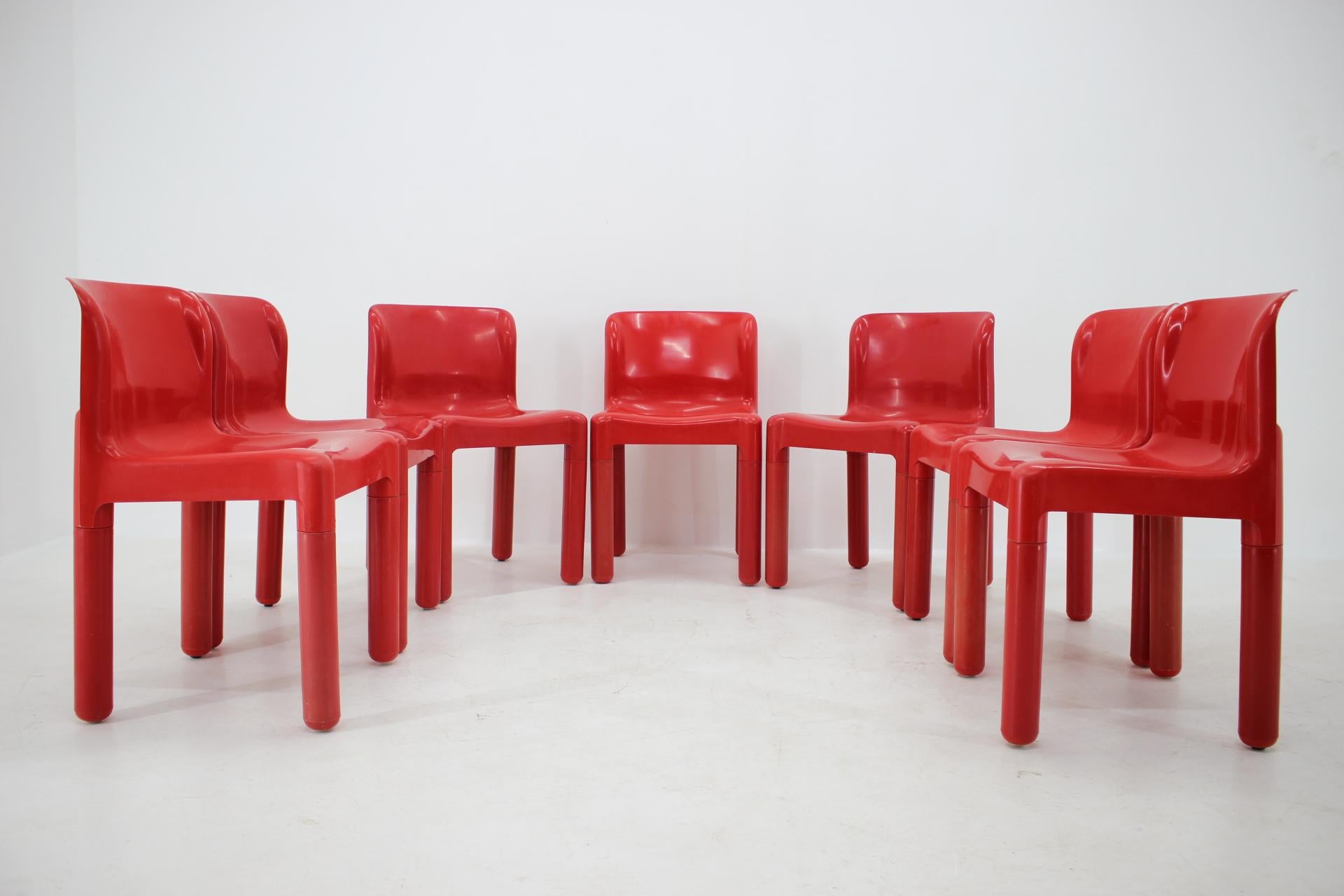 Set of Seven Chairs Kartell Designed by Carlo Bartoli, Italy, 1980s In Good Condition In Praha, CZ