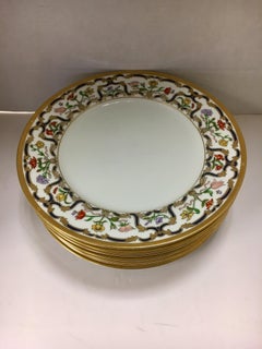 Set of Seven Christian Dior Renaissance Fine China Porcelain Dinner Plates