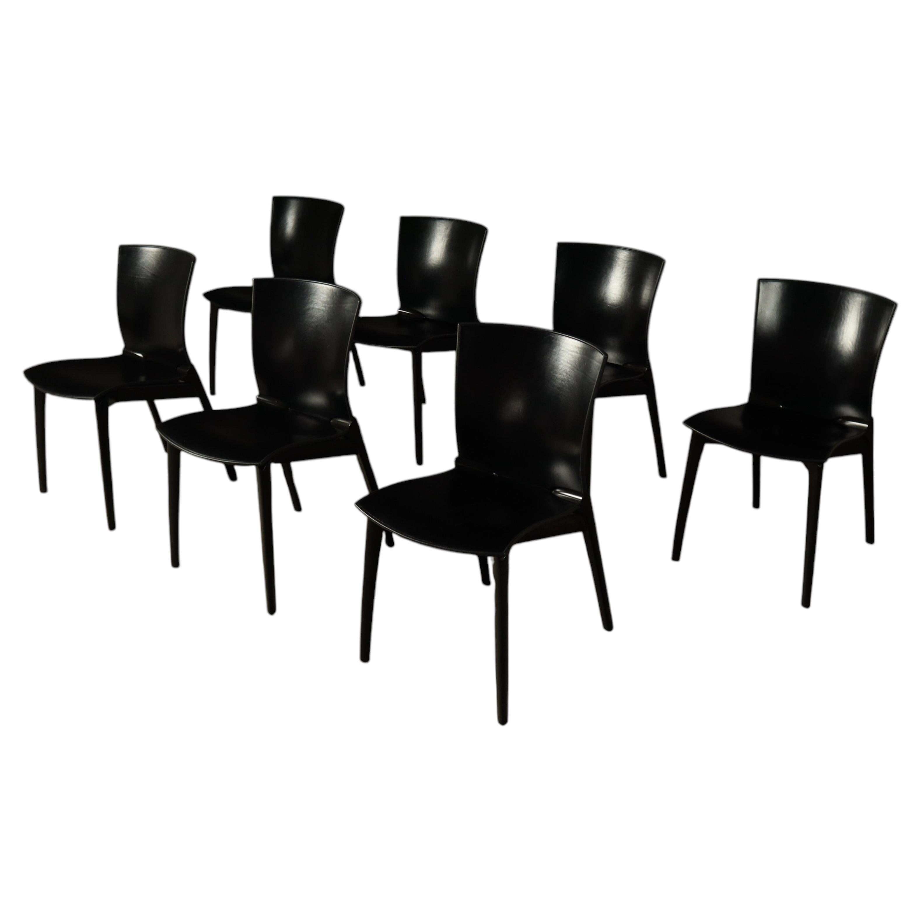 Conjunto de siete sillas «Cos» de Josep Lluscà para Cassina, Italia, 1994 en venta